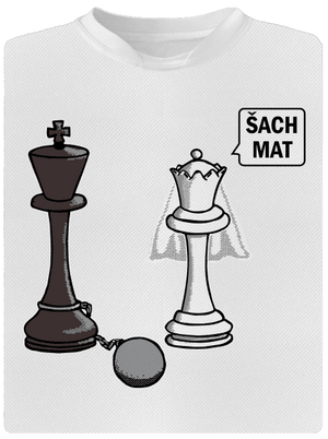 Šach mat pánské sportovní tričko White