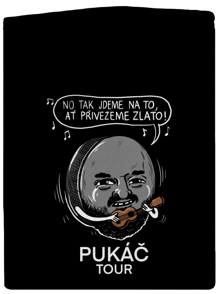 Pukáč tour pánská mikina na zip Black