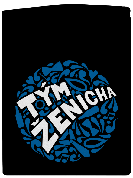 Tým ženicha pánská mikina na zip Black