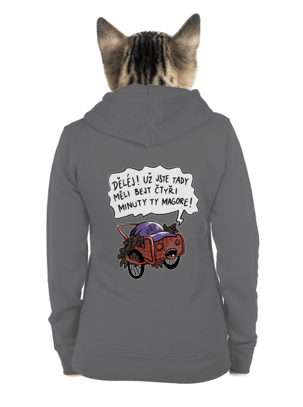 Jiří kára dámská mikina na zip Steel Gray