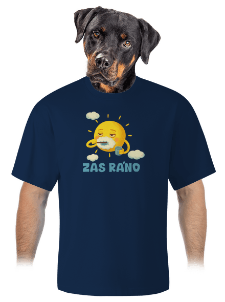 Zas ráno unisex tričko oversized Midnight Blue