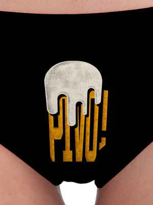 Nápis Pivo dámské kalhotky Black