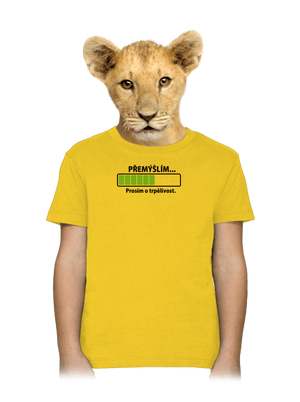 Přemýšlím dětské tričko Gold
