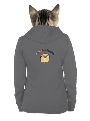 Poctivá buchta a klobása dámská mikina na zip Steel Gray