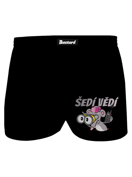 Šedí vědí - myš pánské trenky Black
