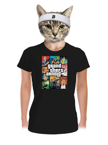 Grand Theft Arnold dámské sportovní tričko Black