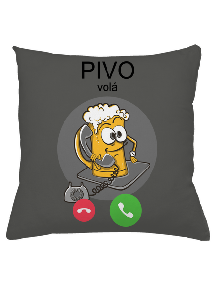 Pivo volá polštář Gray Pol