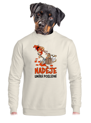 unisex mikina bez kapuce
