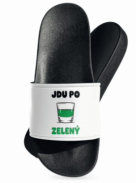 Jdu po zelený pantofle White
