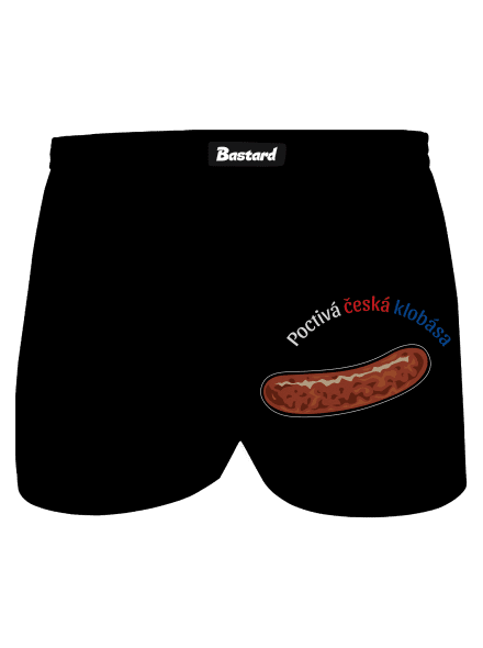 Poctivá buchta a klobása pánské trenky Black