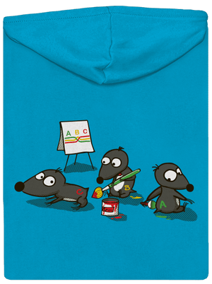 Pražský krtek dámská mikina na zip Blue Atol