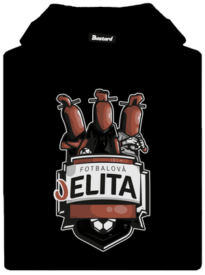 Fotbalová jelita pánská mikina klokanka Black