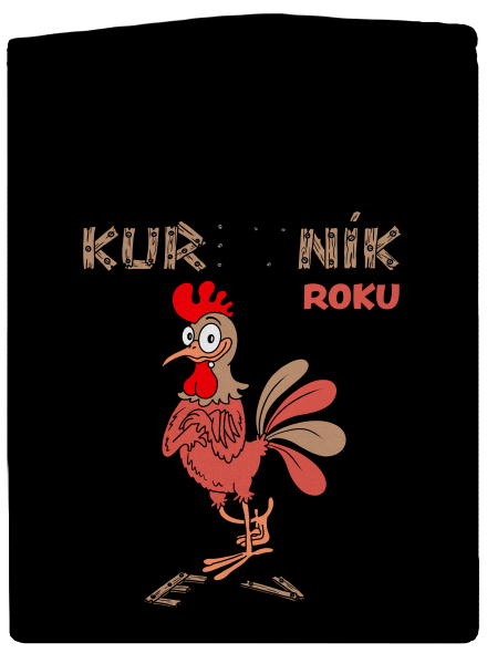 Kur(ev)ník roku pánská mikina na zip Black