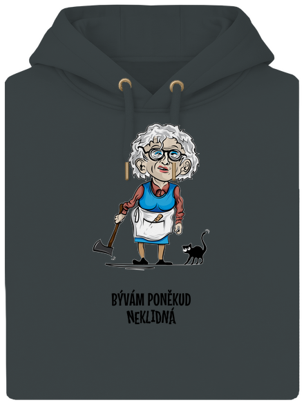 Neklidná - vlastní text unisex mikina premium Charcoal