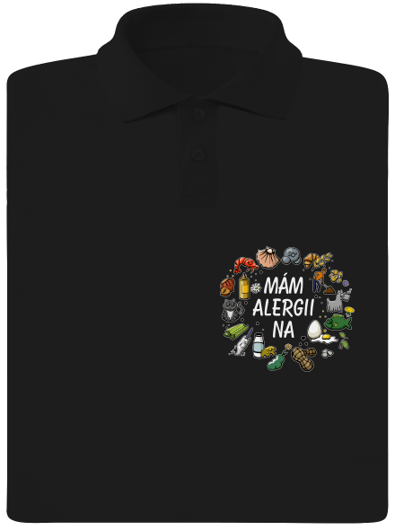 Mám alergii na... + fix pánská polokošile Black