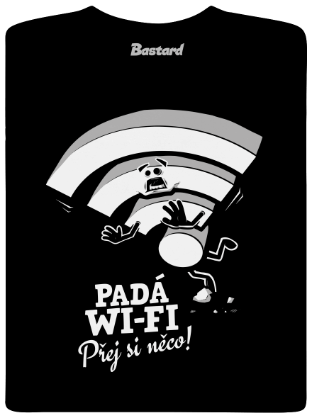 Padá wi-fi dětské tričko Black