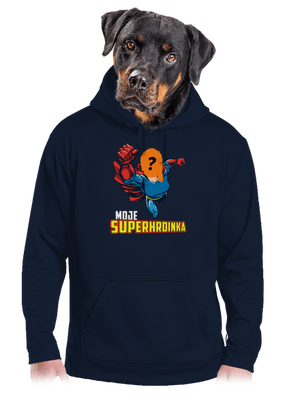 Moje superhrdinka pánská mikina klokanka Navy