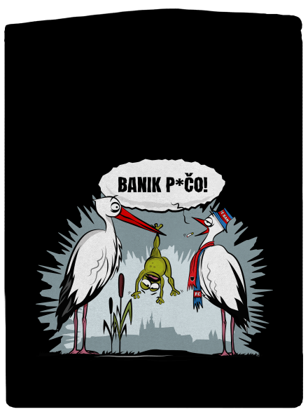 Banik p*čo! pánská mikina na zip Black