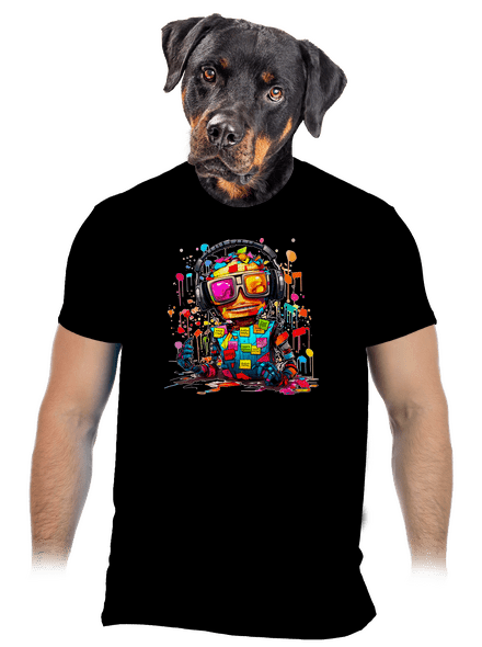 Workaholic robot pánské tričko Black
