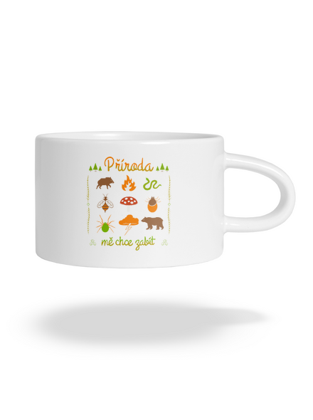 Příroda mě chce zabít hrnek makronka White