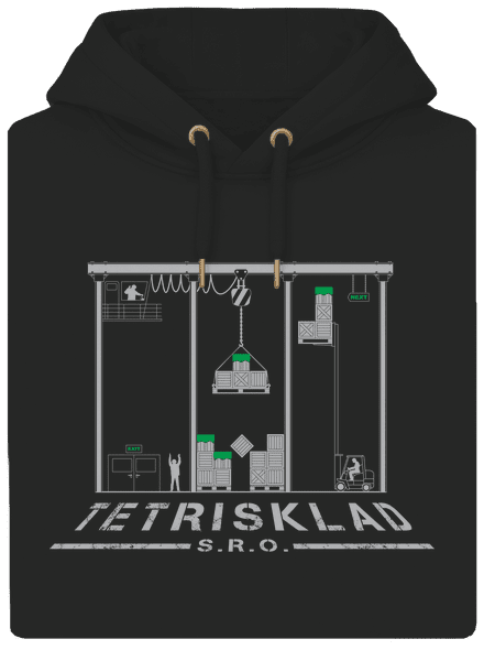 Tetrisklad unisex mikina premium Dark Black
