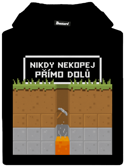 Nekopej dolů dětská mikina klokanka Black