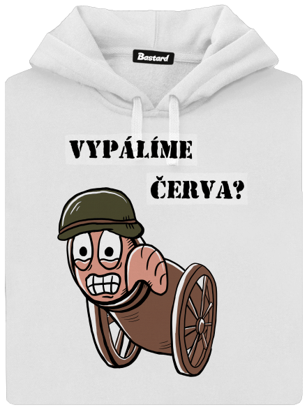 Vypálíme červa? dámská mikina klokanka White
