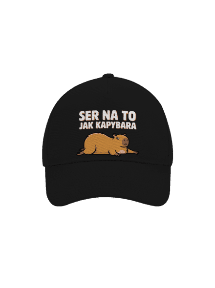Jak kapybara kšiltovka baseballka Black