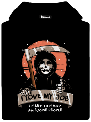 I love my job pánská mikina klokanka Black