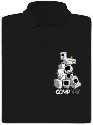 Compost pánská polokošile Black