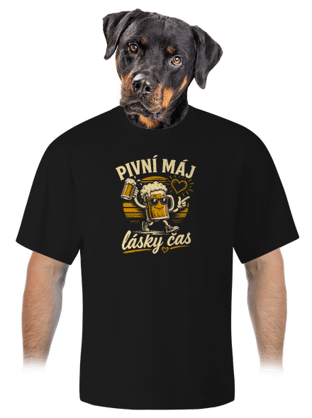Pivní máj unisex tričko oversized Black