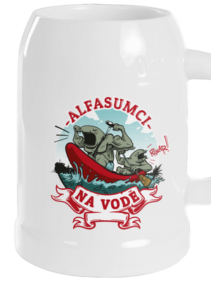 Alfasumci na vodě půllitr White