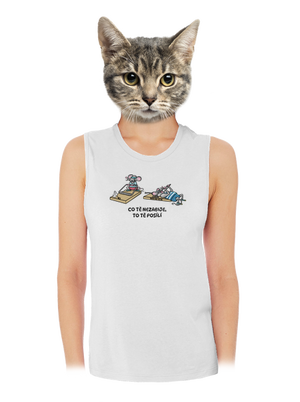 Co tě nezabije dámské tílko volné White