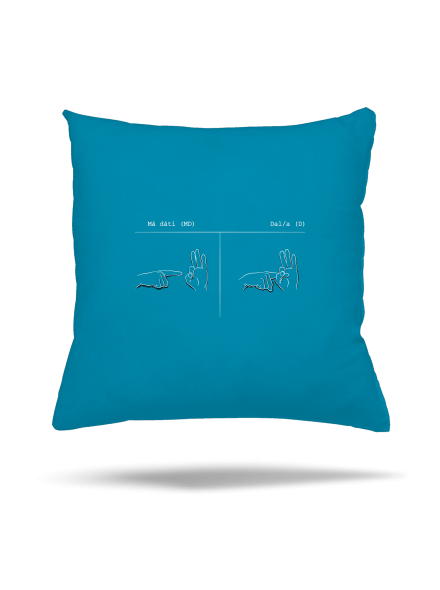 Má dáti dal polštář Blue Turquoise