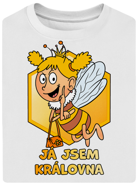Včelí královna unisex tričko oversized White