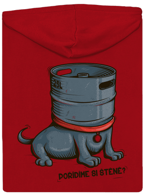 Štěně pánská mikina na zip Red