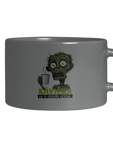 Zombie kávička hrnek makronka Grey Macaron
