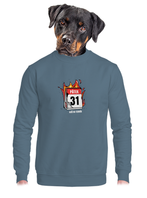 unisex mikina bez kapuce