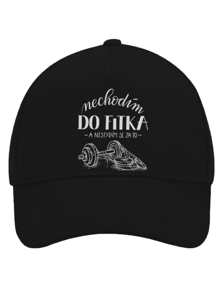 B12: Nechodim do fitka kšiltovka baseballka Black