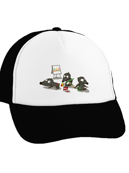 Pražský krtek kšiltovka truckerka Black cap