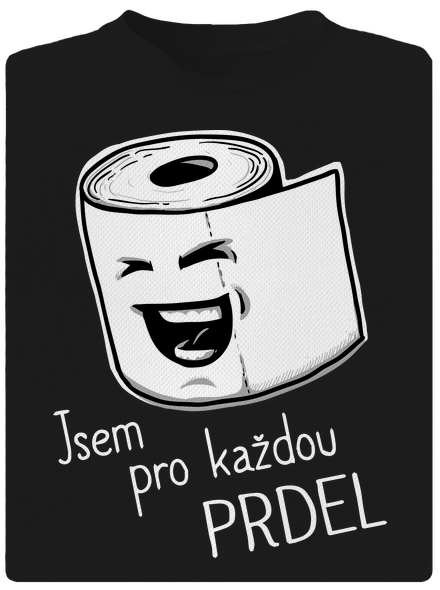Prdel pánské sportovní tričko Black