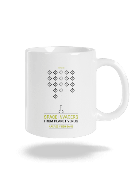 Space Invaders klasický hrnek White