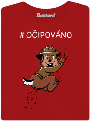 Očipováno dámské tričko s lemem Red Mal