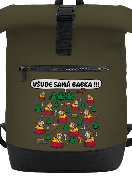 Všude samá babka batoh Military Green