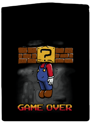 Game over pánská mikina na zip Black