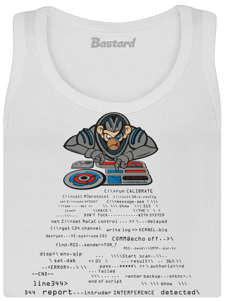 Coder ape dámské tílko klasické White