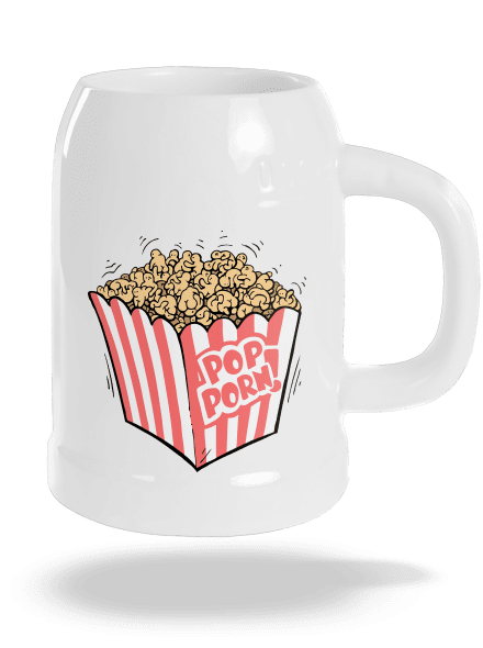 Popporn půllitr White