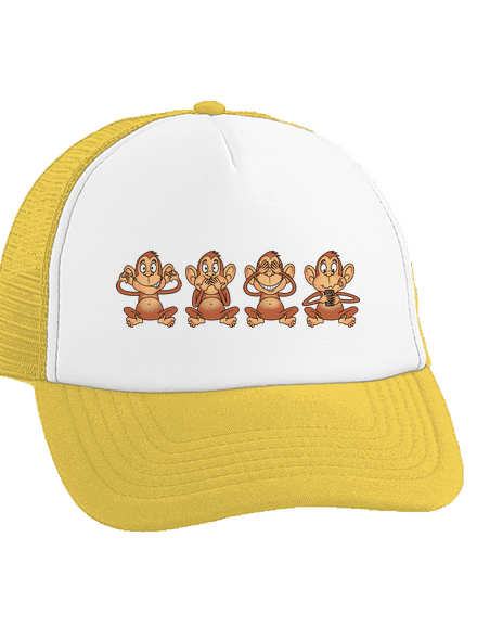 Opička s mobilem kšiltovka truckerka Sunflower cap