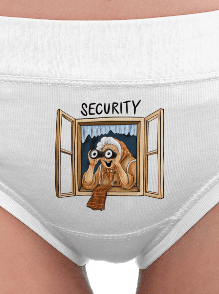 Security babička dámské kalhotky White