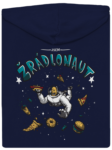 Žrádlonaut pánská mikina na zip Navy